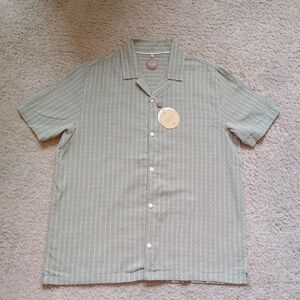 NEW Common People Green Casual Button Down Shirt